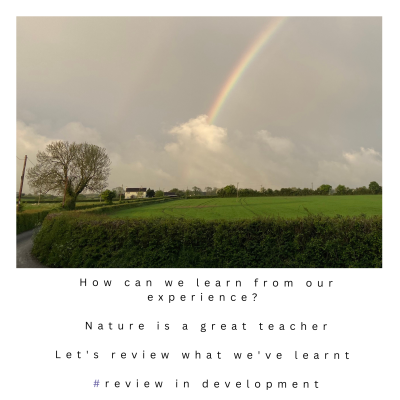A rainbow over Barrow Gurney in Somerset